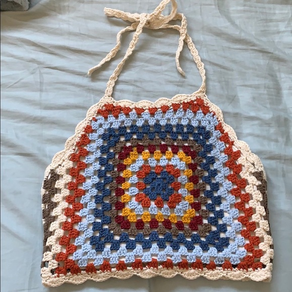 Say What? Crochet tie back crop top - Picture 2 of 3